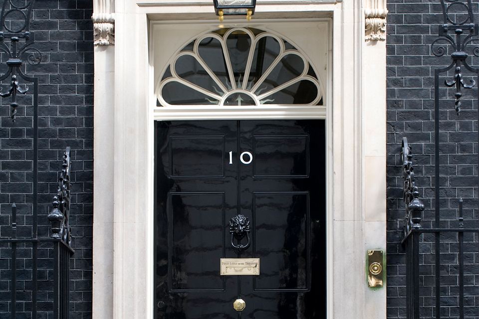 The front door of 10 Downing Street